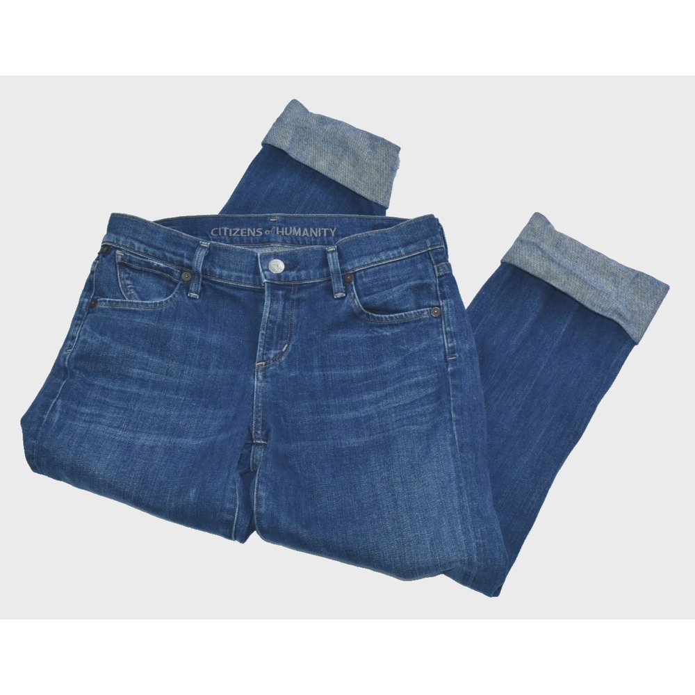 Citizens Of Humanity Dani Women's Cropped Size 26 Straight Leg Blue Denim Capri